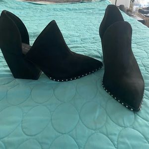Women’s size 7 studded suede booties (worn once)